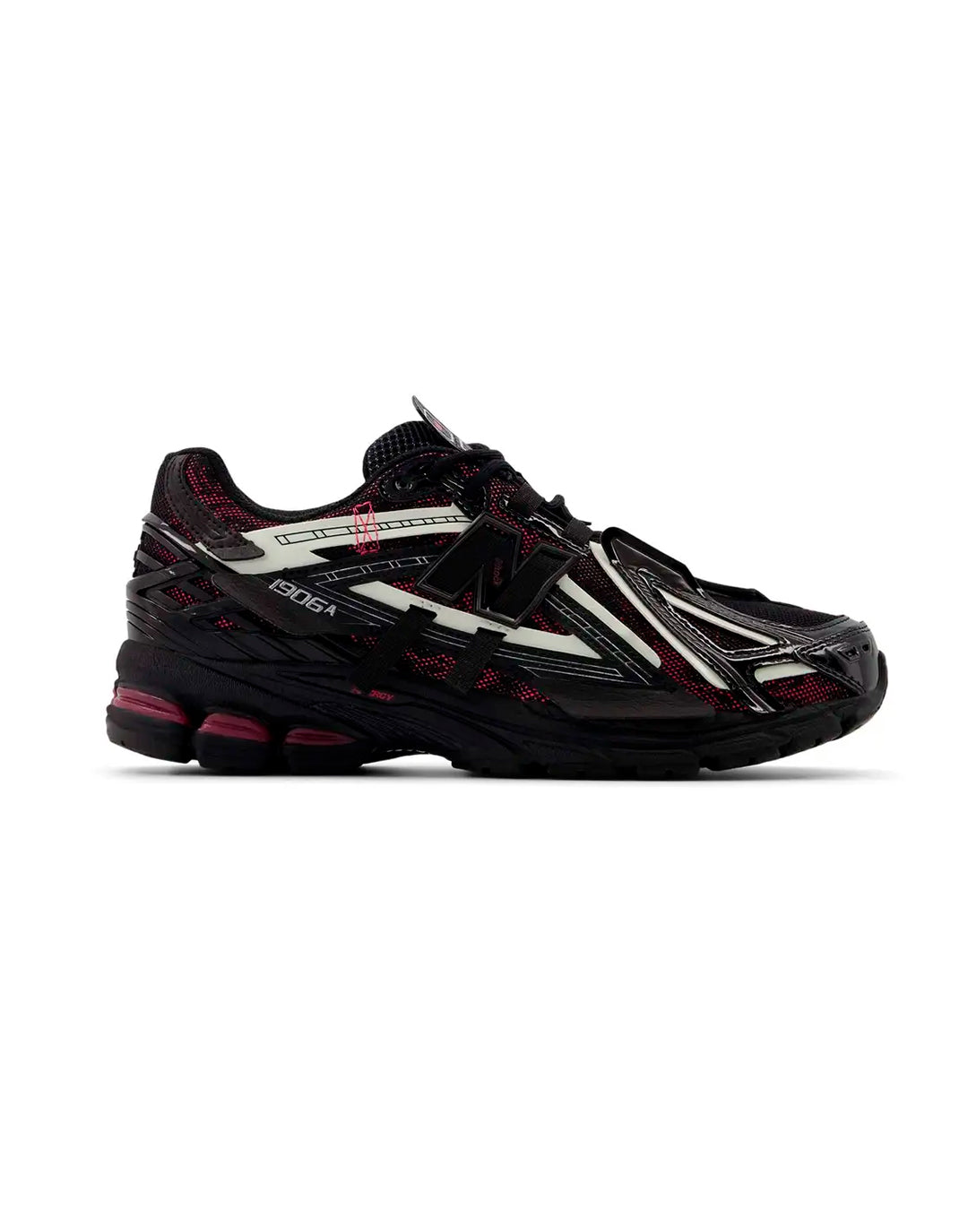 NEW BALANCE 1906A BLACK/DRAGON FRUIT/WHITE