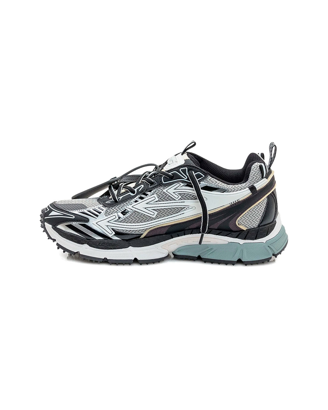 OFF-WHITE BE RIGHT BACK RUNNING GRAY BLACK