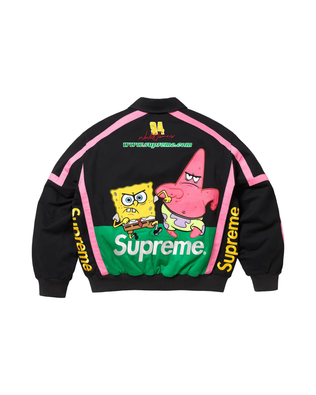 SUPREME SPONGEBOB SQUAREPANTS JEFF HAMILTON RACING JACKET