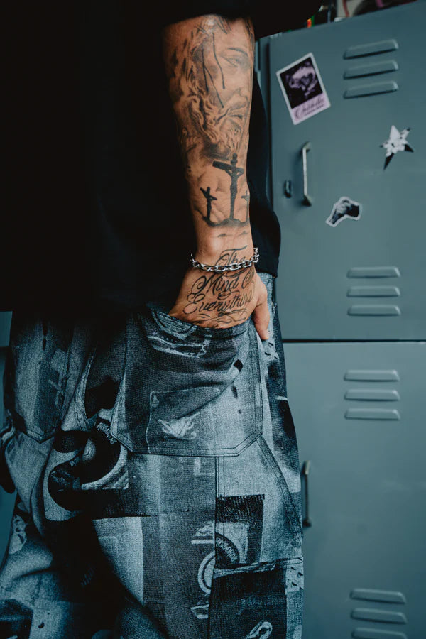 INTIKILLA BLACK TATTOO CARPENTER PANT
