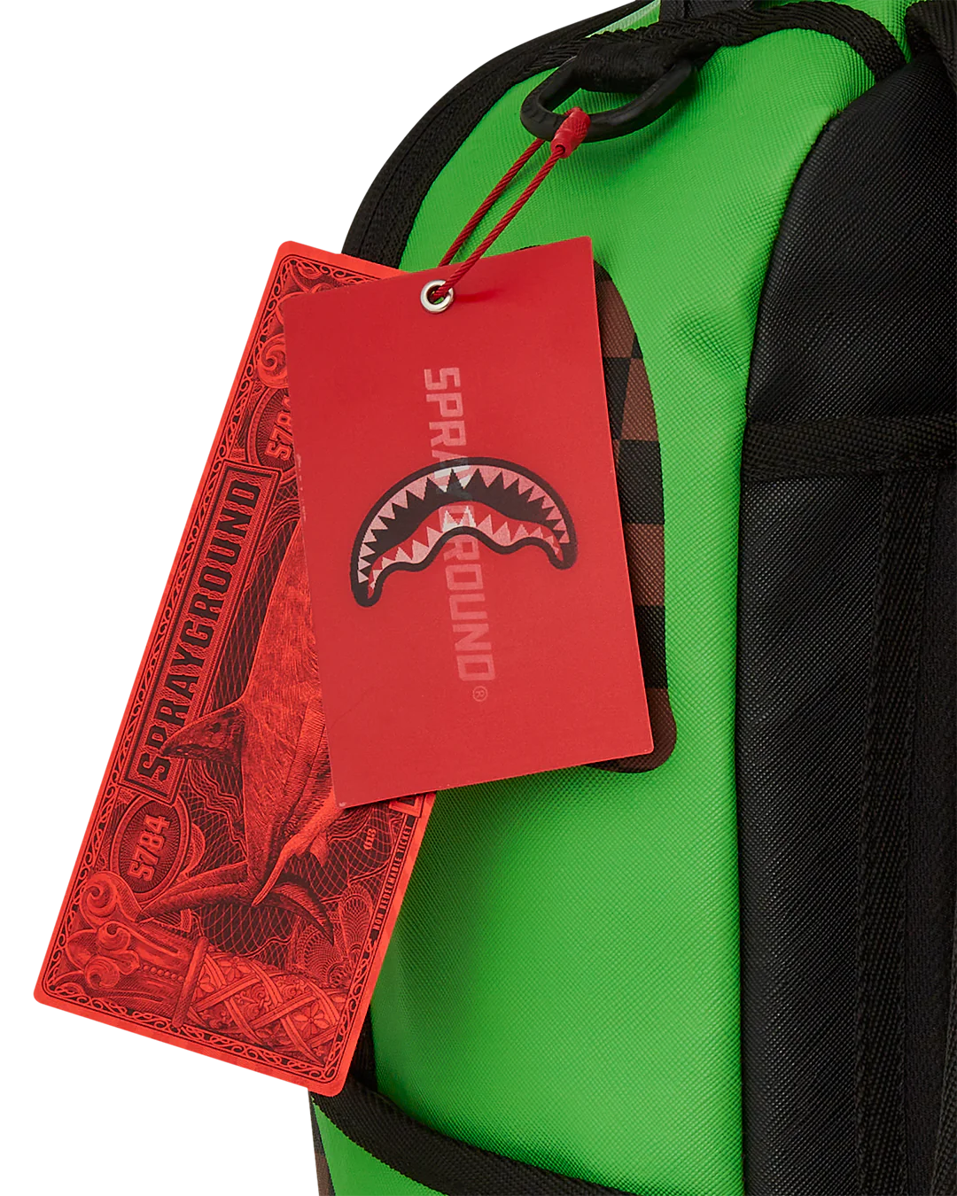 MOCHILA SPRAYGROUND DLXSV GREEN MONEY BEAR SPLIT