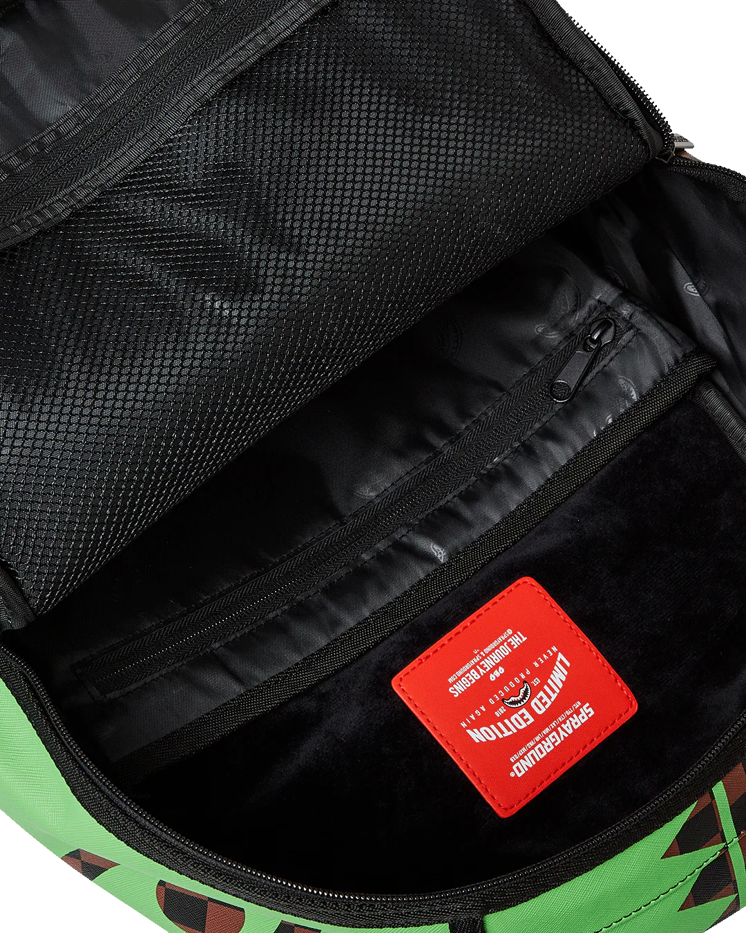 MOCHILA SPRAYGROUND DLXSV GREEN MONEY BEAR SPLIT