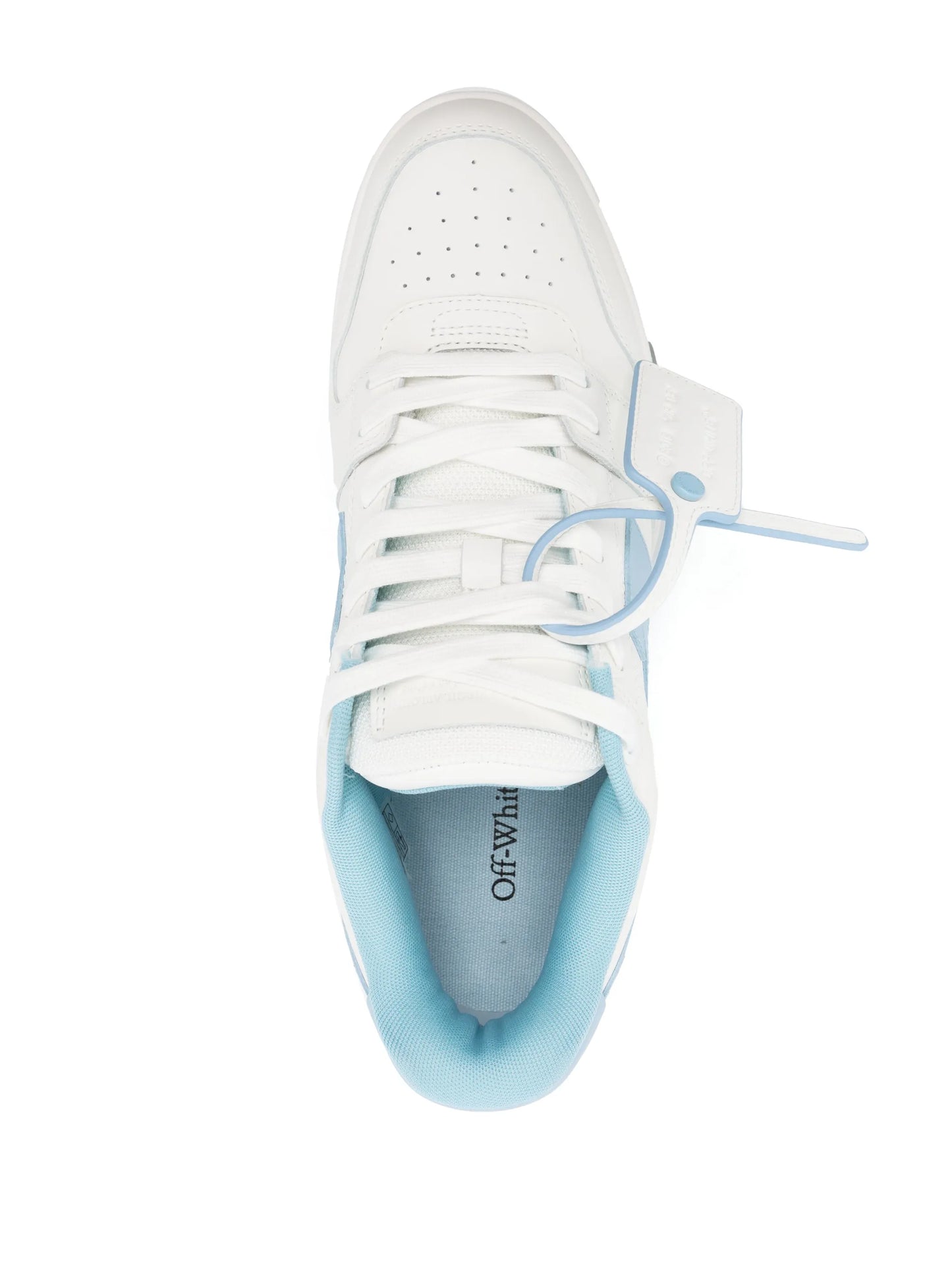 OFF-WHITE OUT OF OFFICE OOO LOW TOPS WHITE LIGHT BLUE HOMBRE