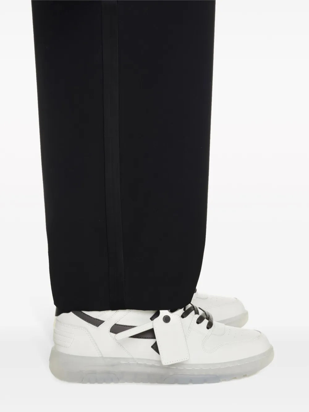 OFF-WHITE OUT OF OFFICE TRANSPARENT SOLE WHITE DARK GREY