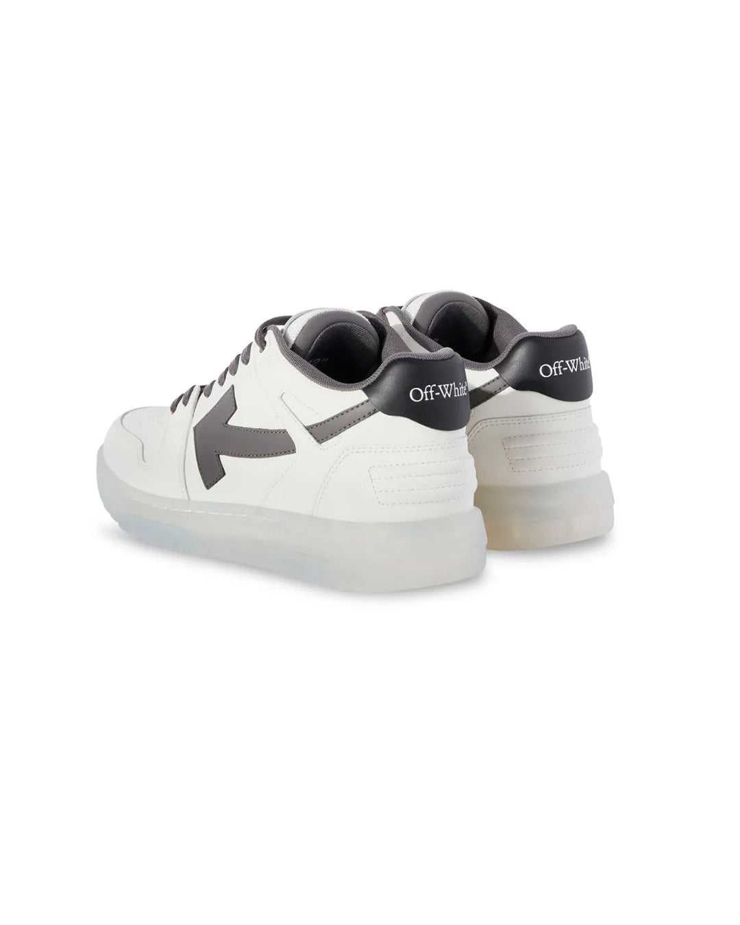 OFF-WHITE OUT OF OFFICE TRANSPARENT SOLE WHITE DARK GREY