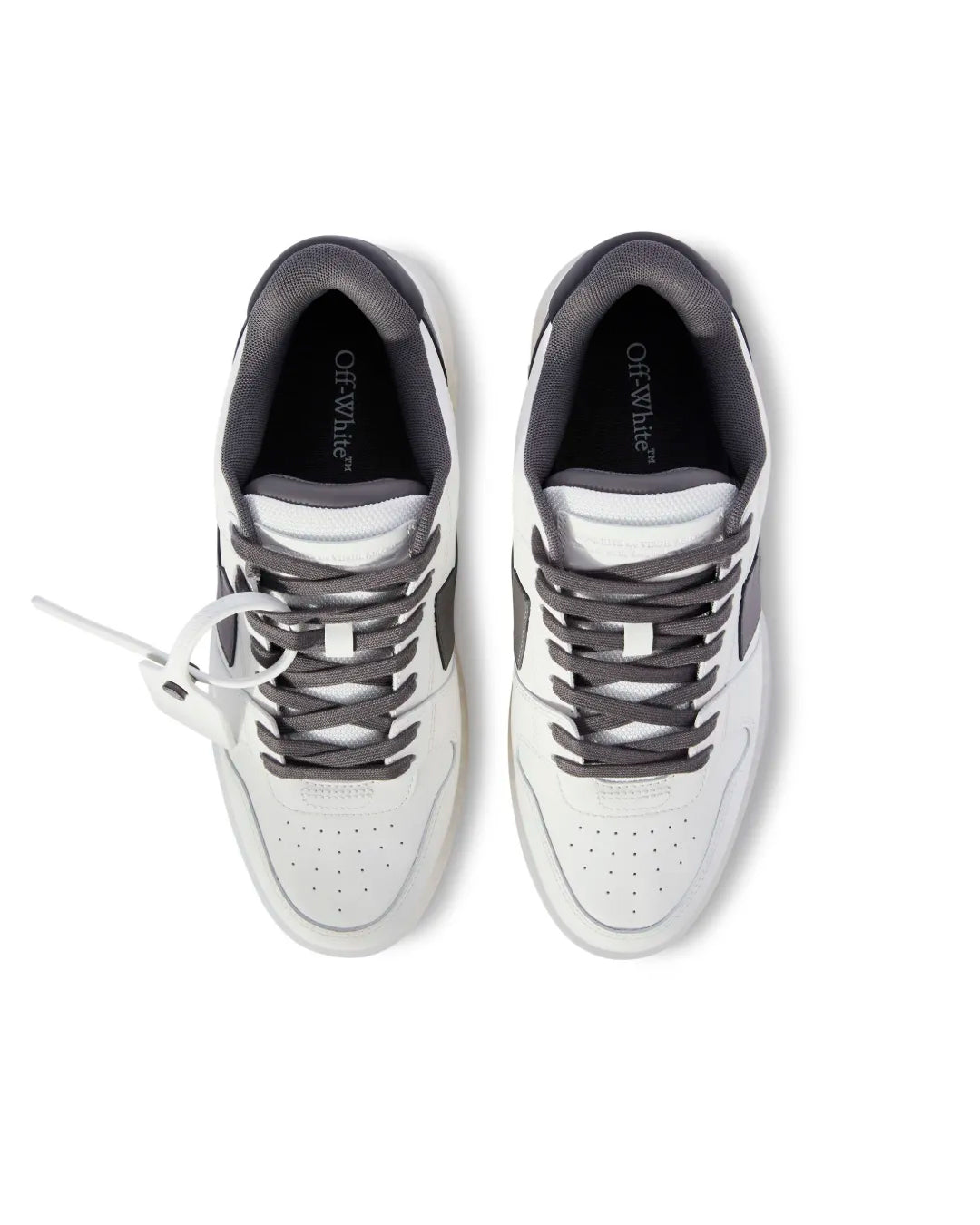 OFF-WHITE OUT OF OFFICE TRANSPARENT SOLE WHITE DARK GREY