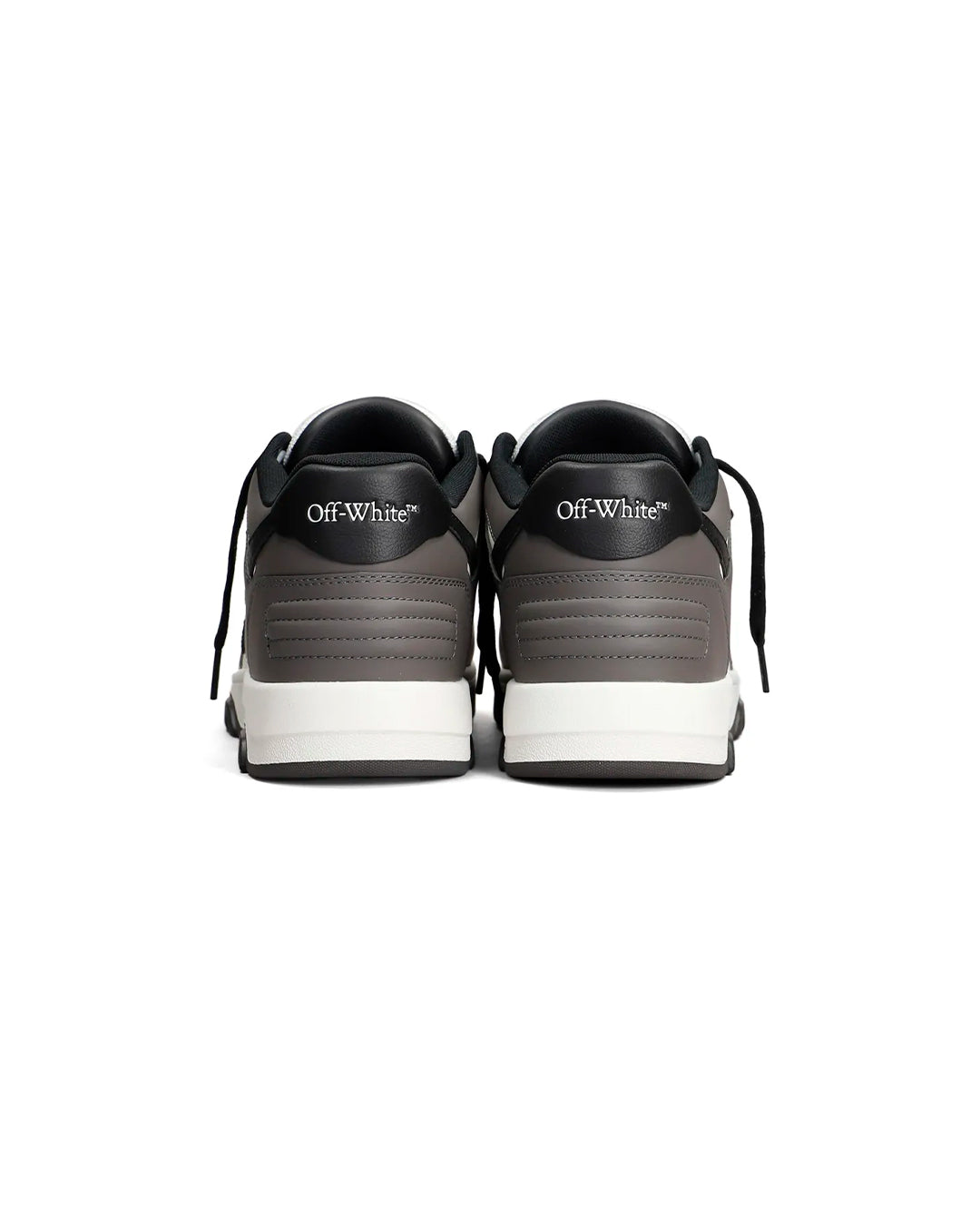 OFF-WHITE OUT OF OFFICE OOO LOW TOPS DARK GREY BLACK HOMBRE