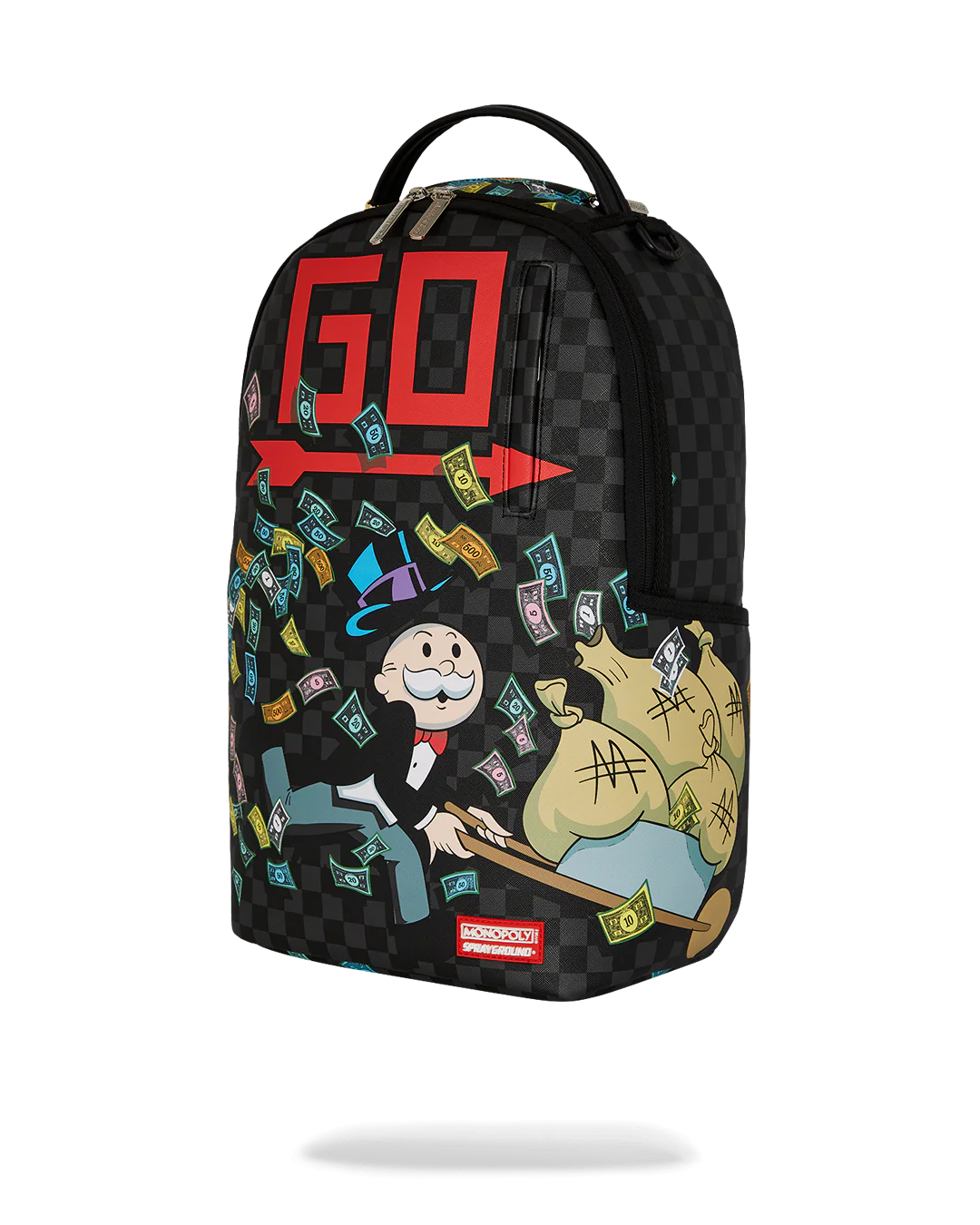 MOCHILA SPRAYGROUND MONOPOLY WHEEL BARREL