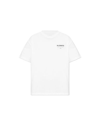 ALLSAINTS UNDERGROUND OVERSIZED CREW NECK T-SHIRT ASHEN WHITE