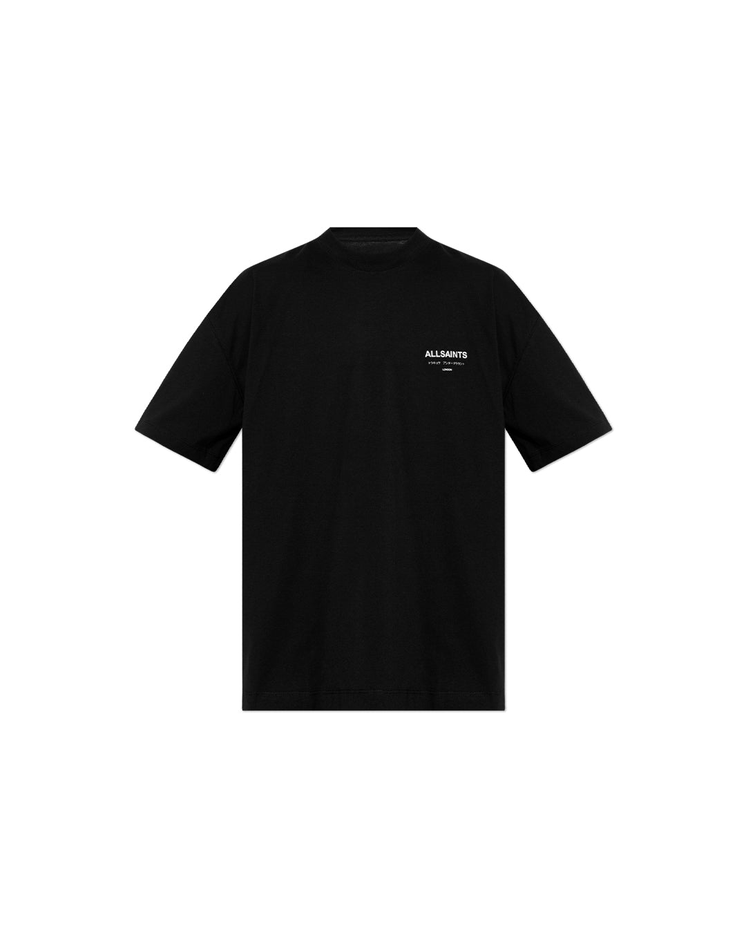 ALLSAINTS UNDERGROUND OVERSIZED CREW NECK T-SHIRT JET BLACK