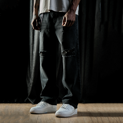 BRECH STUDIOS DOUBLE DESTROYER BLACK DENIM