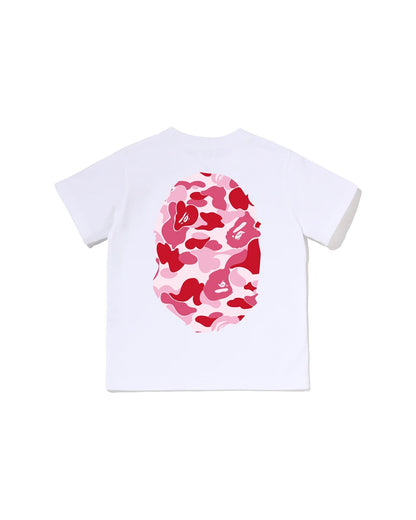 BAPE ABC RED CAMO BIG APE HEAD WHITE TEE