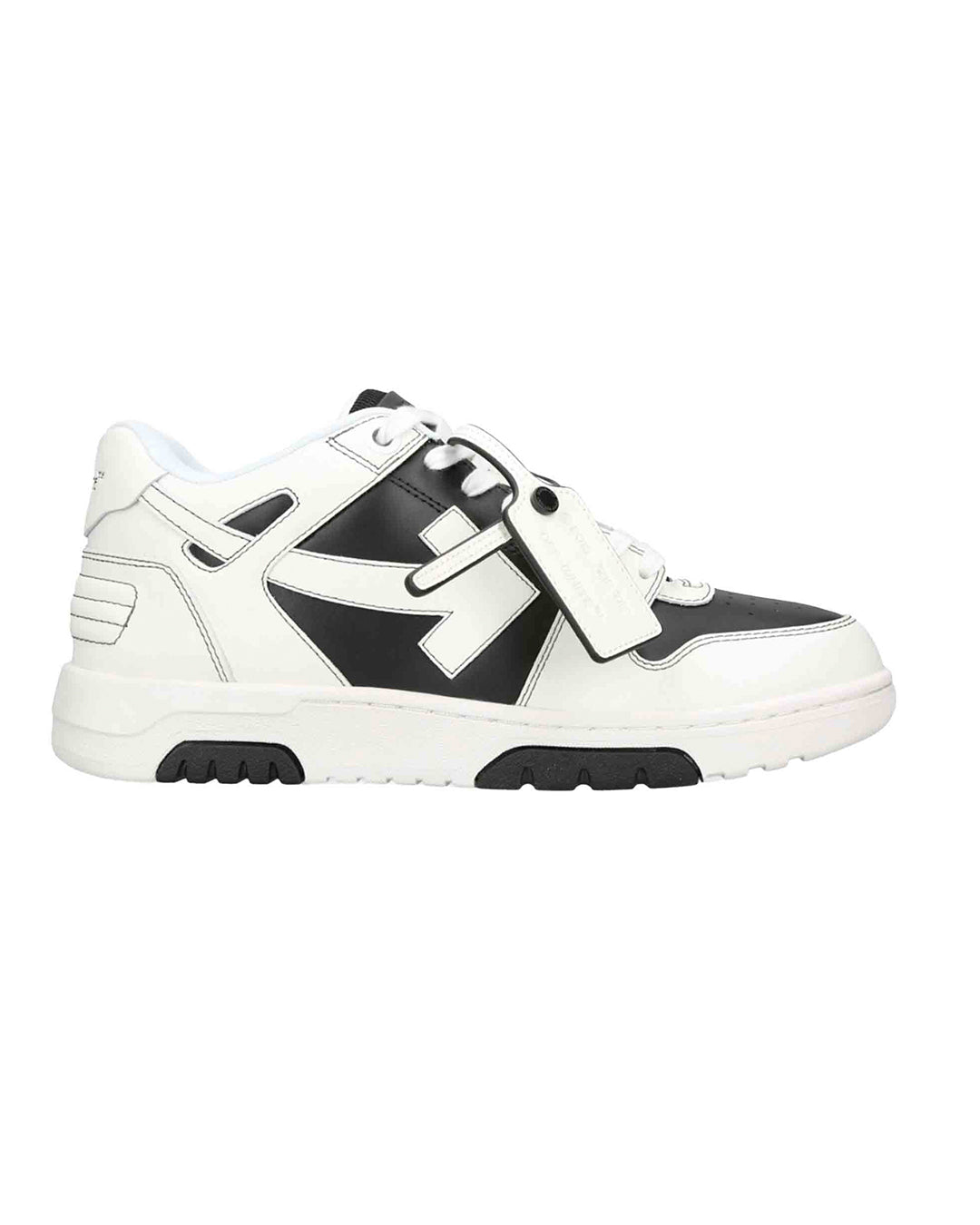 OFF-WHITE OUT OF OFFICE OOO CALF LEA BLACK WHITE