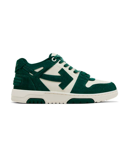 OFF-WHITE OUT OF OFFICE SUEDE GREEN WHITE HOMBRE