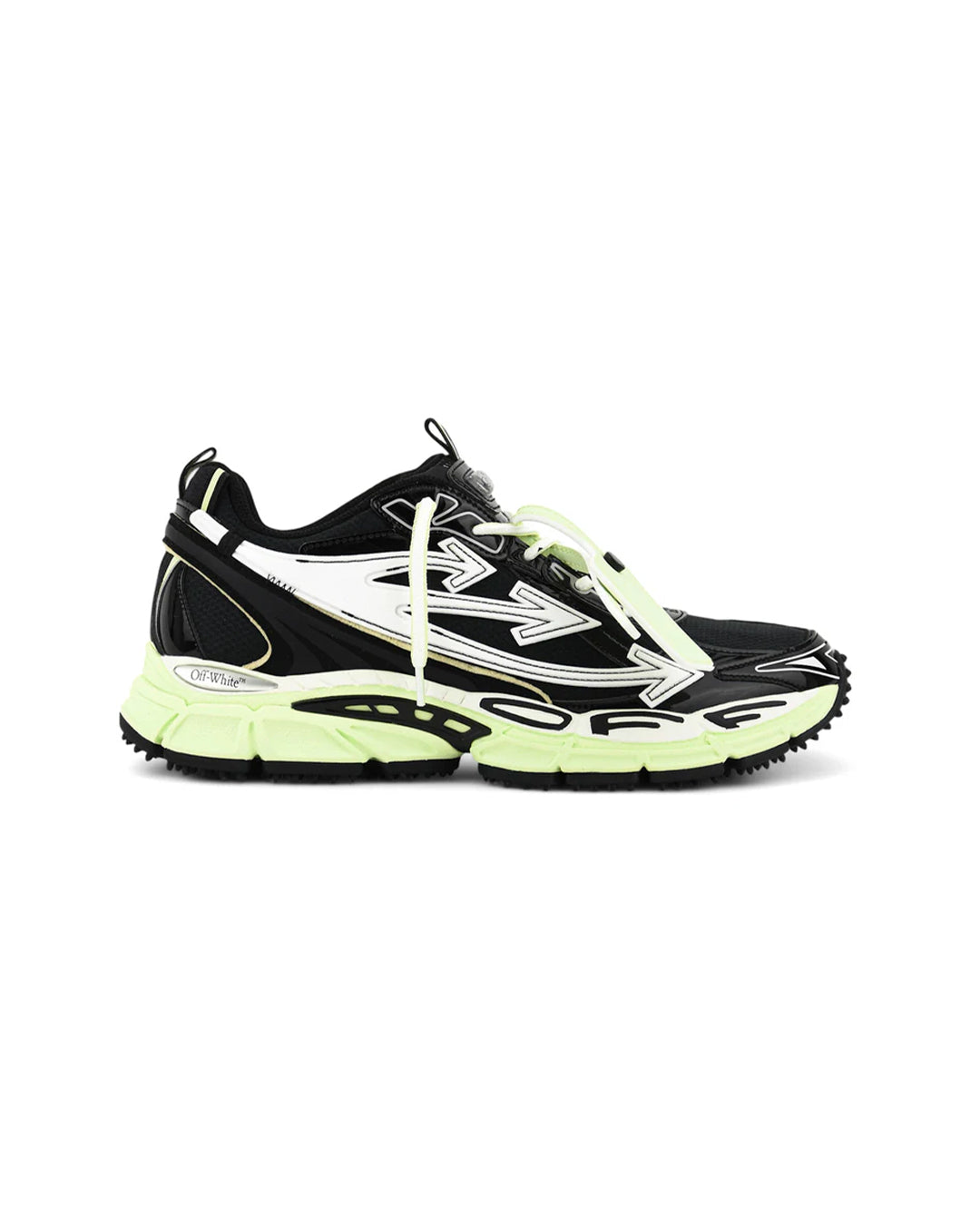 OFF-WHITE BE RIGHT BACK RUNNING BLACK LIME HOMBRE