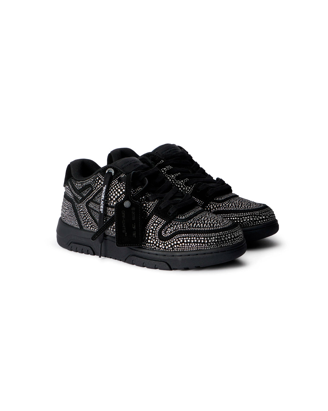 OFF-WHITE OUT OF OFFICE STRASS CRYSTAL EMBELLISHED BLACK