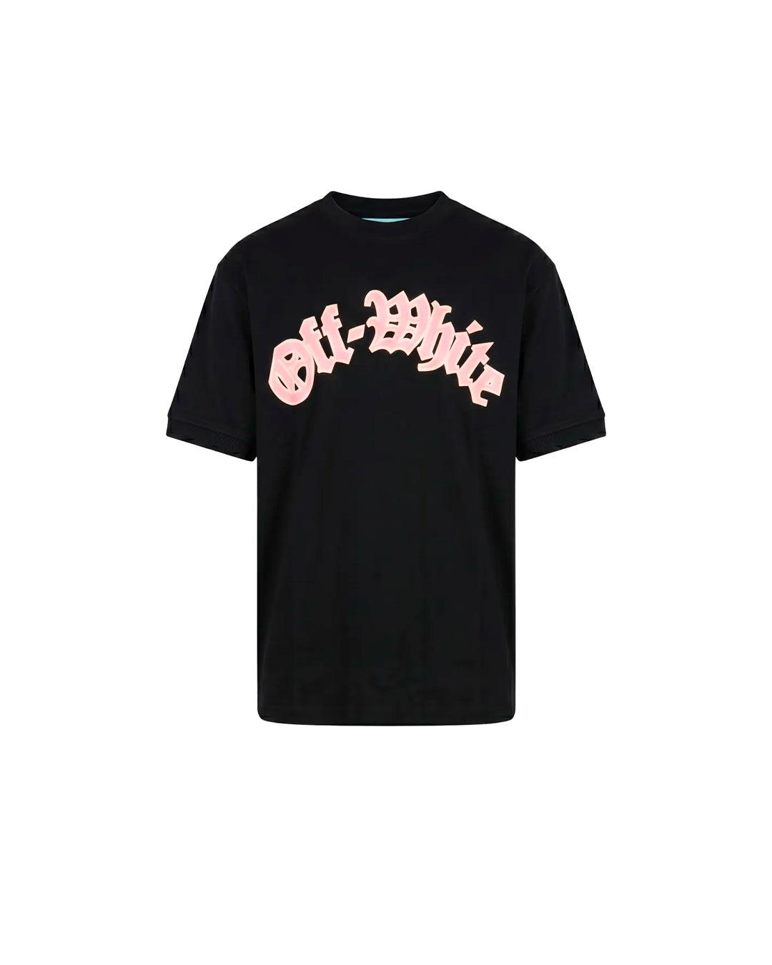 OFF WHITE SLIM FIT GOTH LOGO JERSEY SHORT SLEEVE BLACK