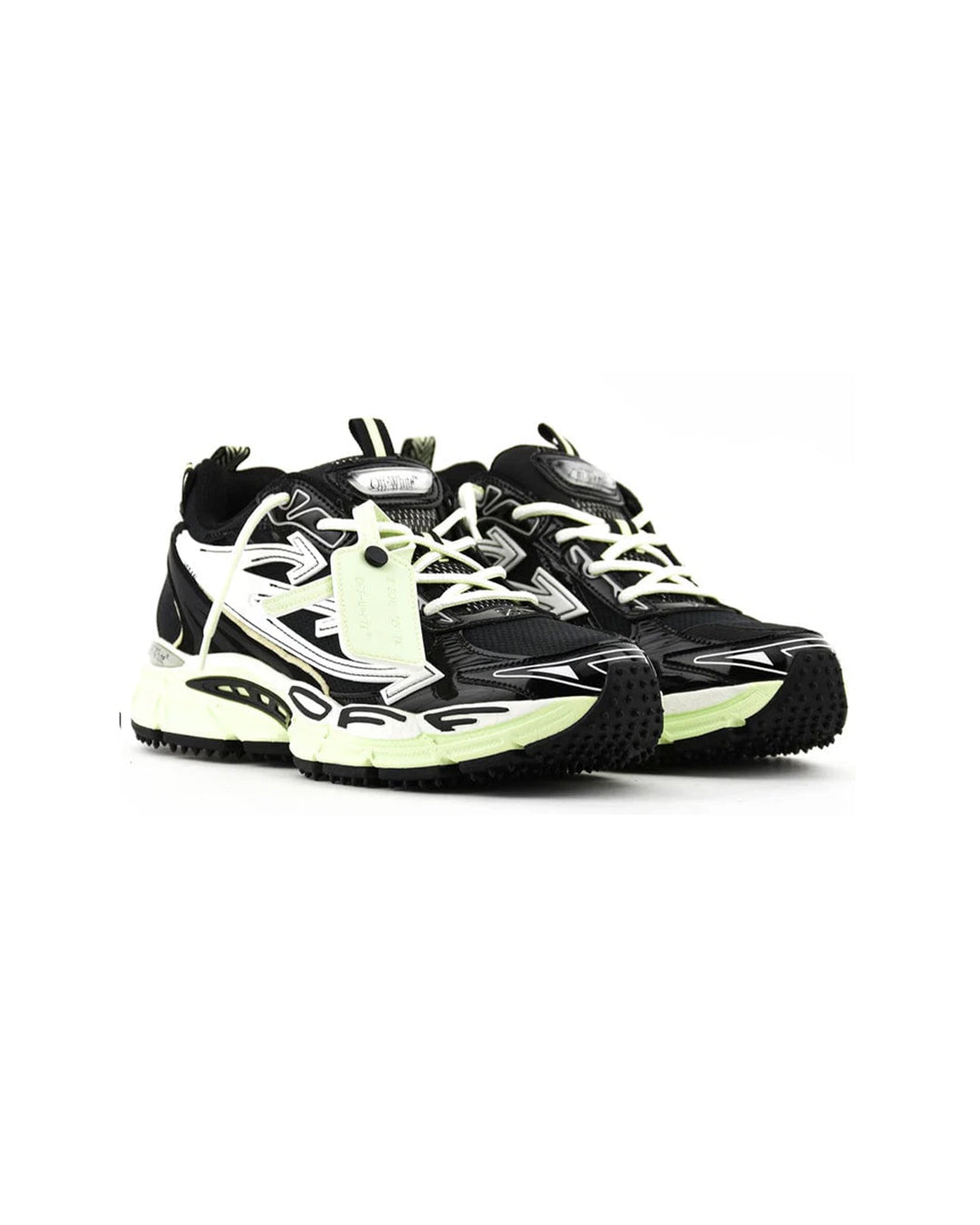 OFF-WHITE BE RIGHT BACK RUNNING BLACK LIME HOMBRE
