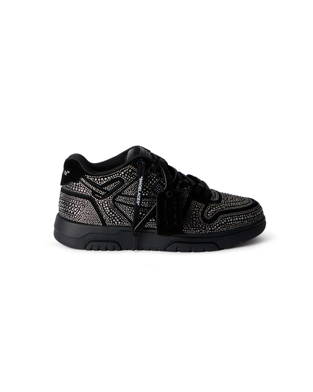 OFF-WHITE OUT OF OFFICE STRASS CRYSTAL EMBELLISHED BLACK