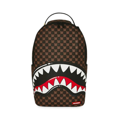 MOCHILA SPRAYGROUND SHARKS IN PARIS WTF BUBBLE BROWN CHECK