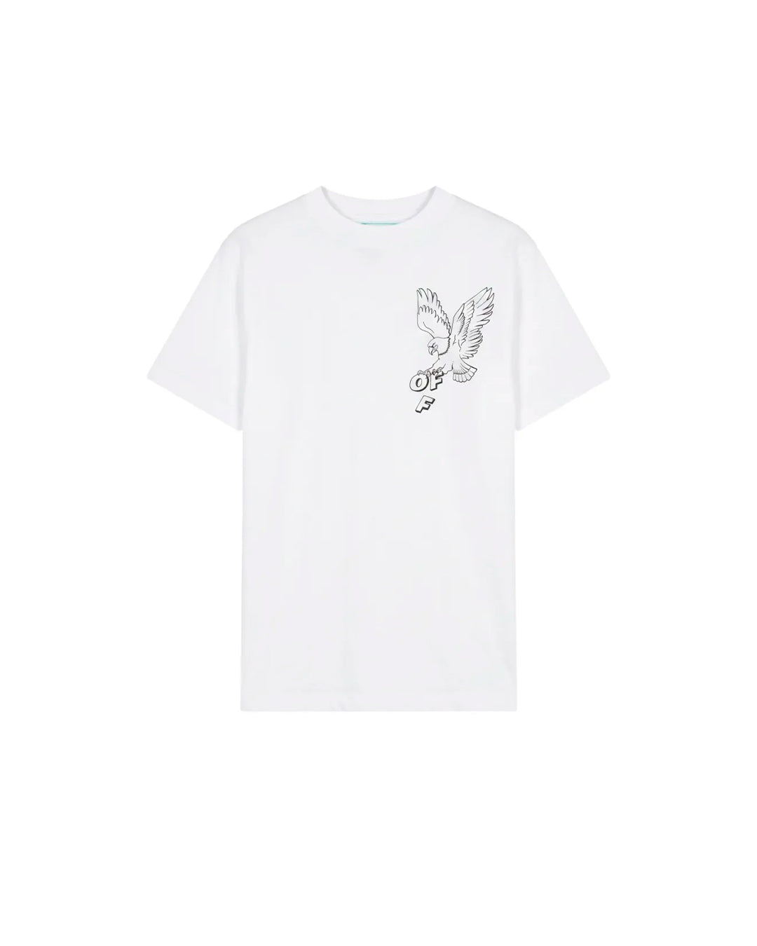 OFF WHITE SLIM FIT EAGLE ARROW SHORT SLEEVE TEE WHITE