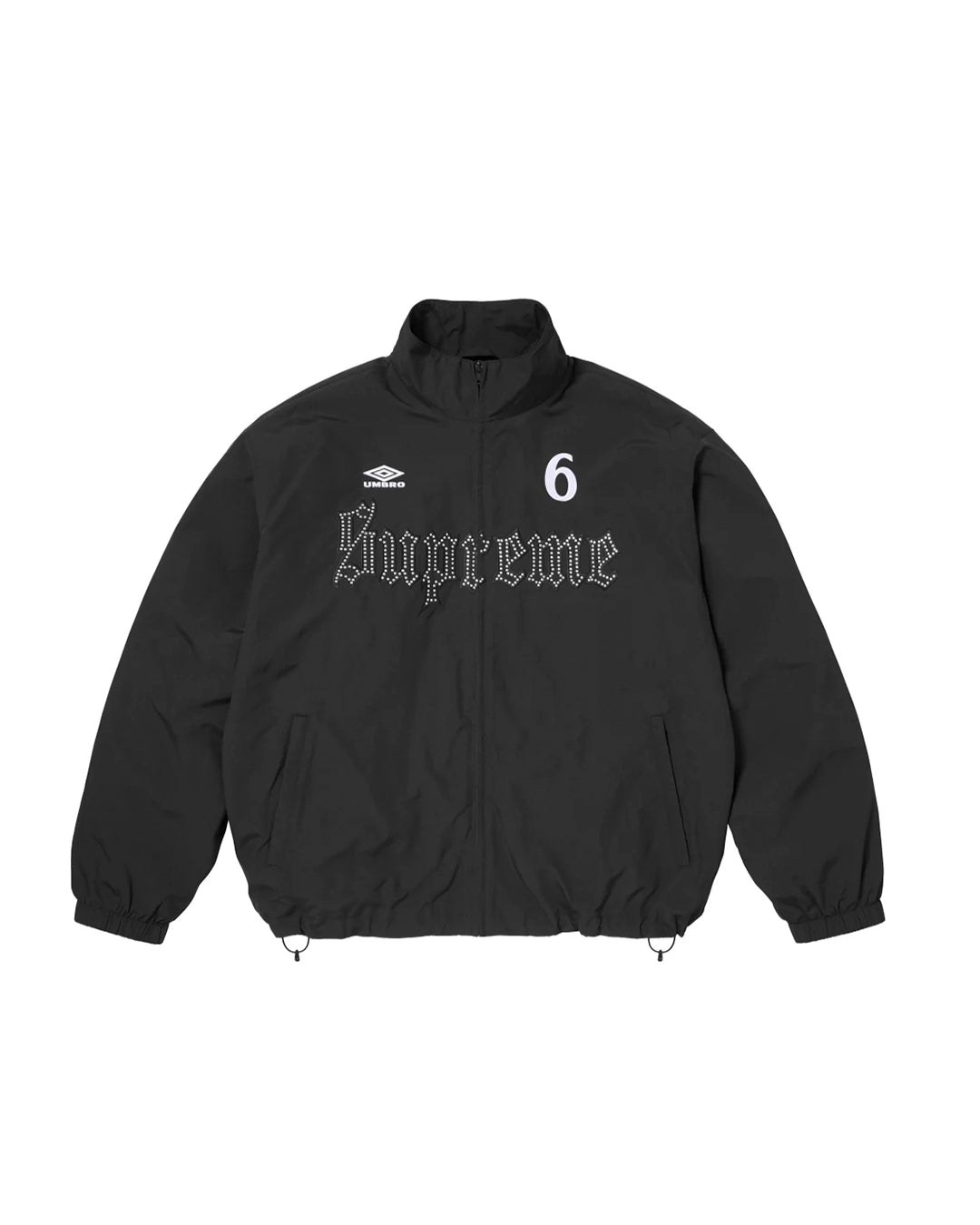 SUPREME UMBRO RHINESTONE TRACK JACKET BLACK
