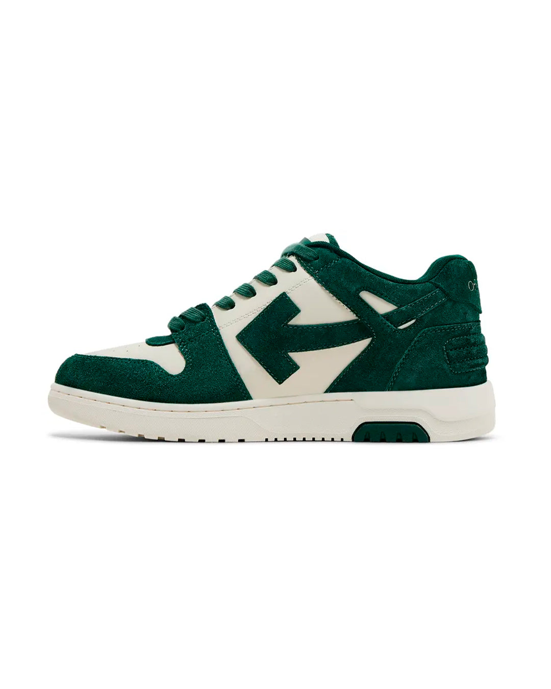 OFF-WHITE OUT OF OFFICE SUEDE GREEN WHITE HOMBRE