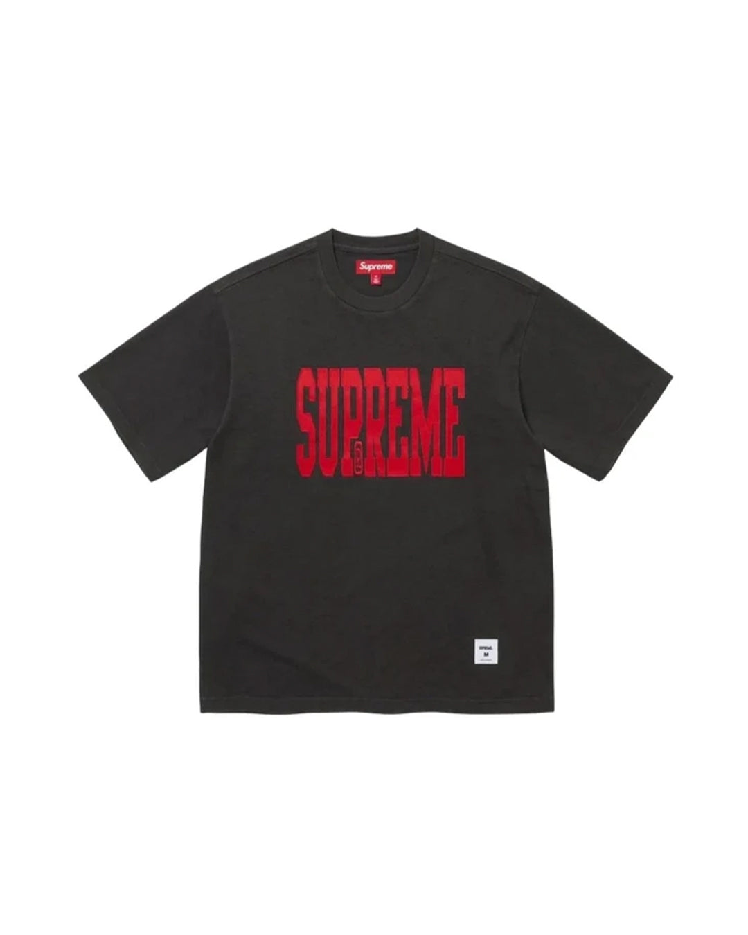 SUPREME STRETCH APPLIQUE S/S TOP BLACK
