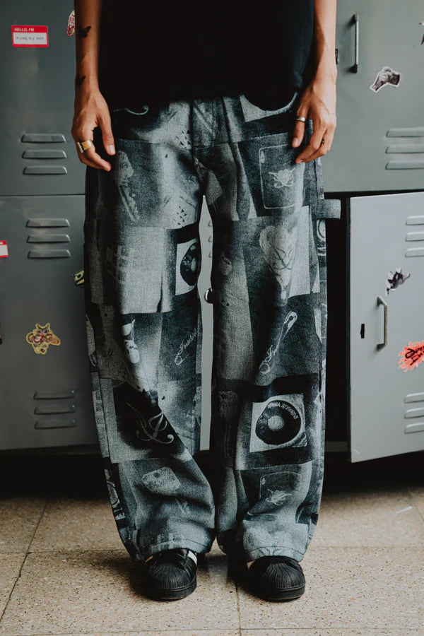 INTIKILLA BLACK TATTOO CARPENTER PANT