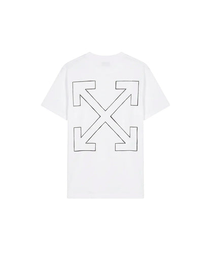 OFF WHITE SLIM FIT EAGLE ARROW SHORT SLEEVE TEE WHITE