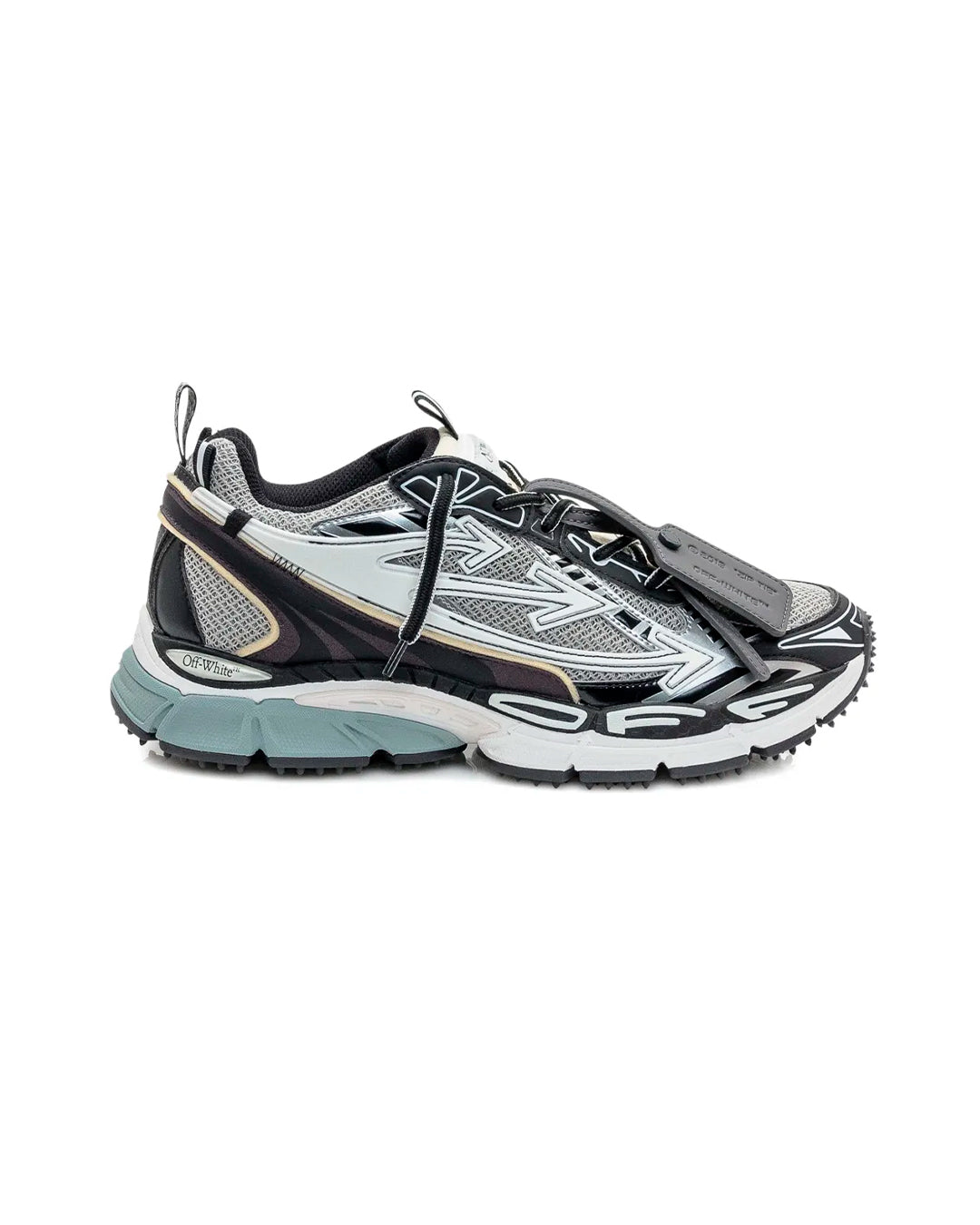 OFF-WHITE BE RIGHT BACK RUNNING GRAY BLACK