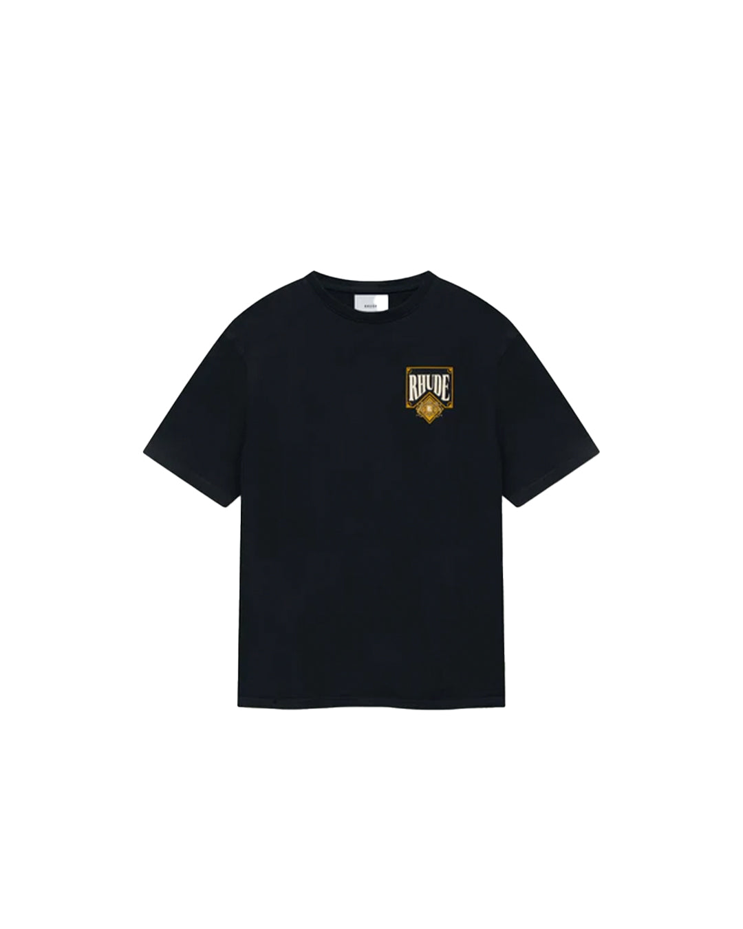 RHUDE PLAYING CARD TEE VINTAGE BLACK YELLOW
