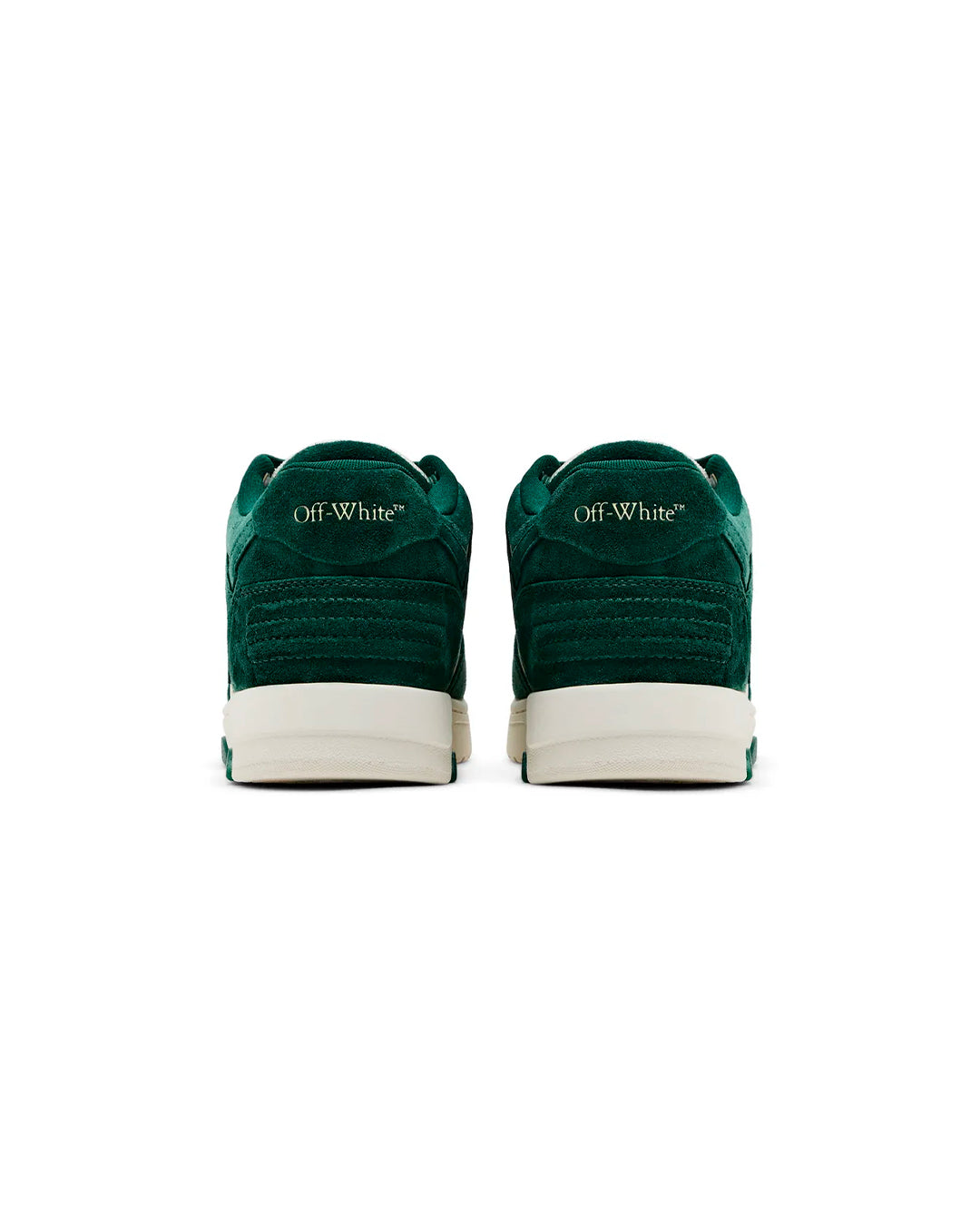 OFF-WHITE OUT OF OFFICE SUEDE GREEN WHITE HOMBRE