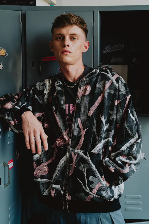 INTIKILLA PINK CAMO DOUBLE ZIP HOODIE