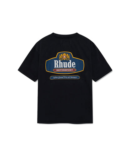 RHUDE RACING CREST TEE BLACK