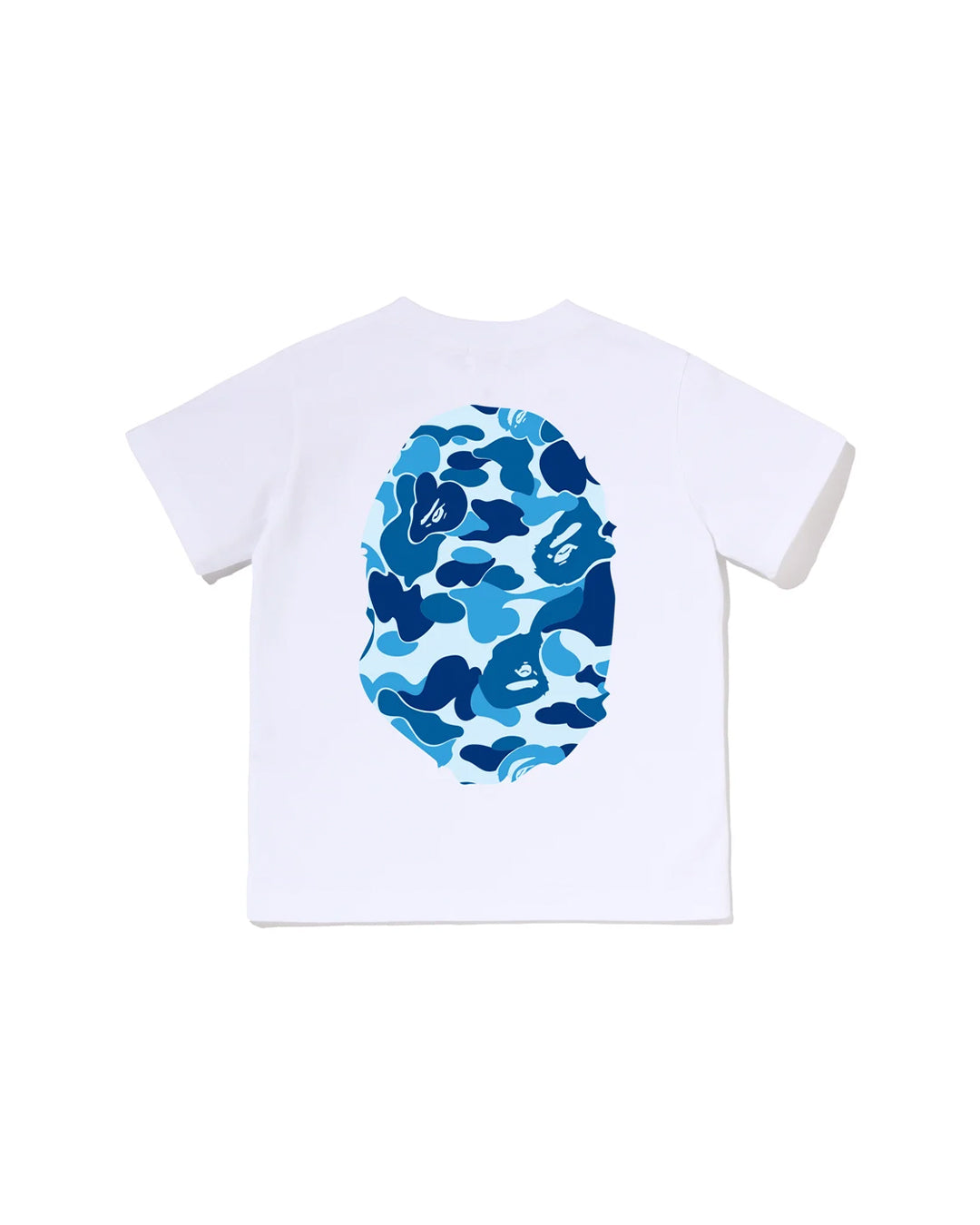 BAPE ABC BLUE CAMO BIG APE HEAD WHITE TEE