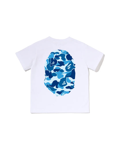 BAPE ABC BLUE CAMO BIG APE HEAD WHITE TEE