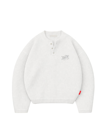 MOMNTS WHITE CORE HENLEY