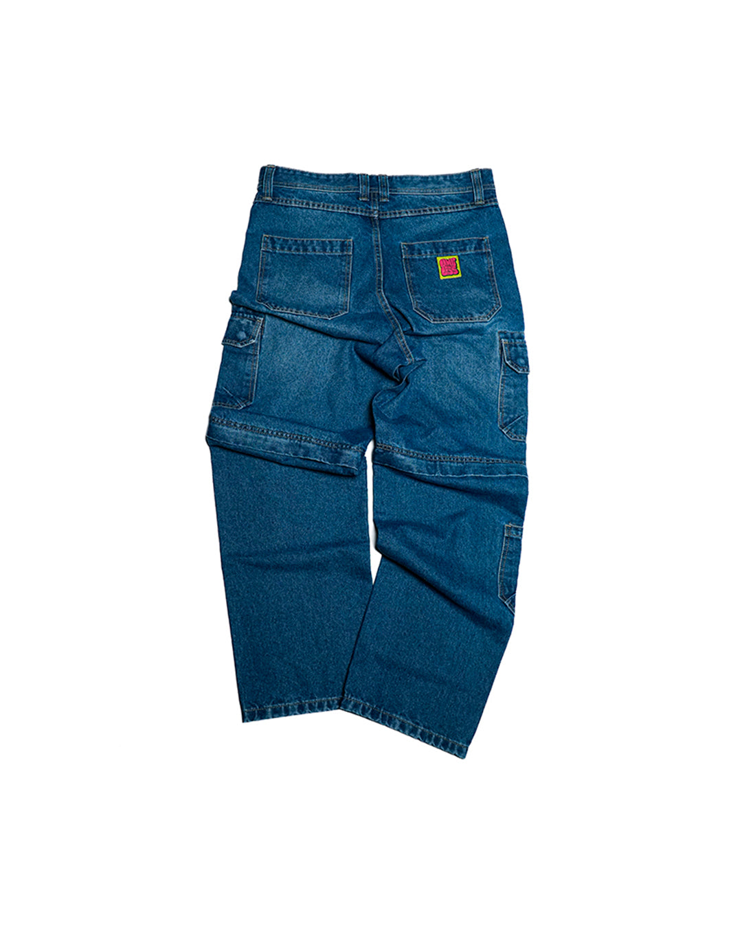 LIMITLESS CULTURE NAVY DENIM CARGO PANTS