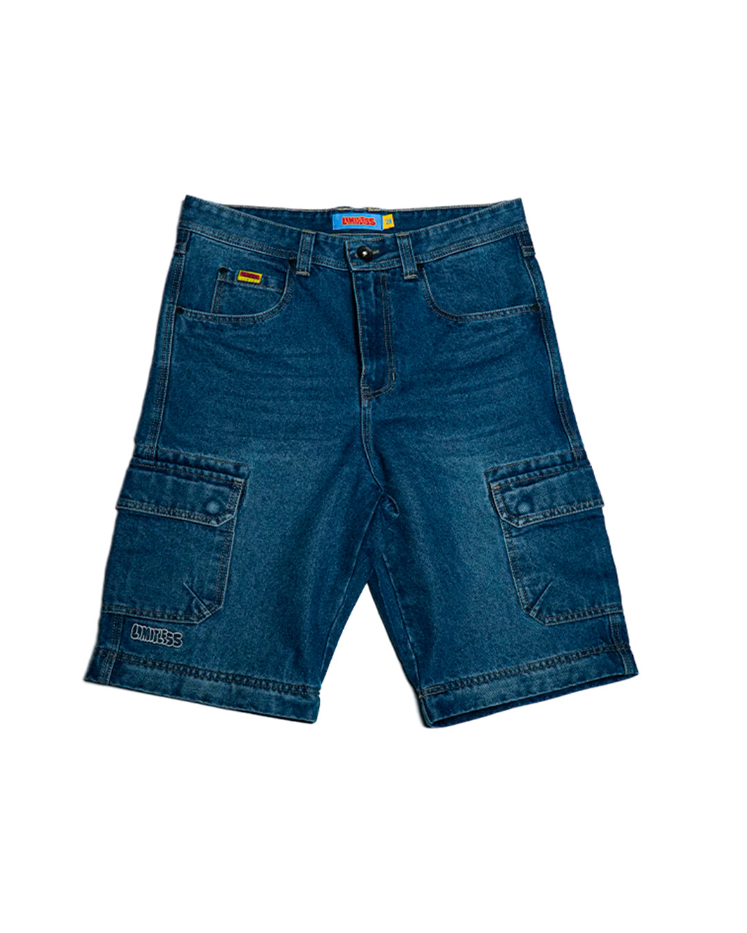 LIMITLESS CULTURE NAVY DENIM CARGO PANTS