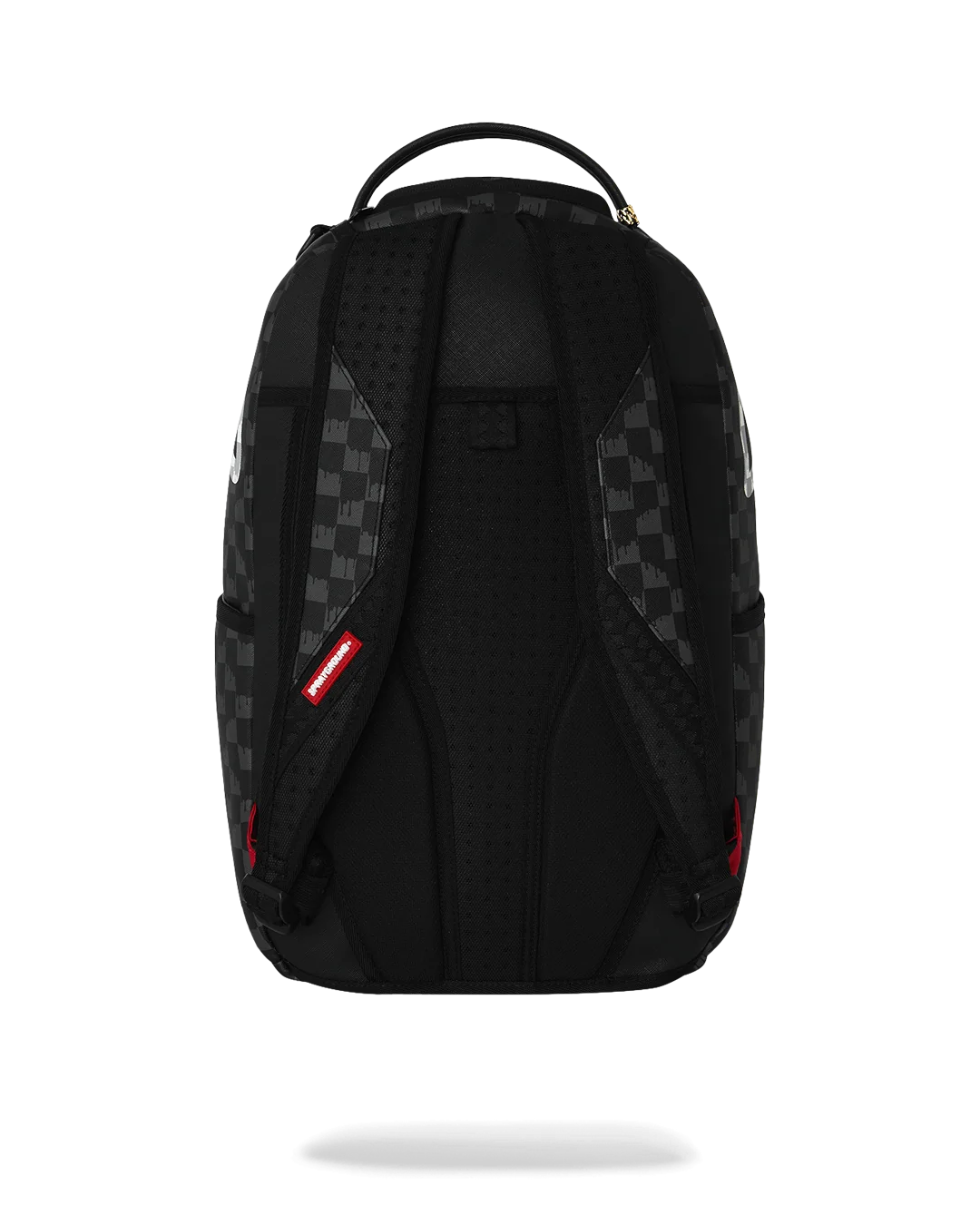 MOCHILA SPRAYGROUND BLACK AND WHITE DRIP CHECK SHARK