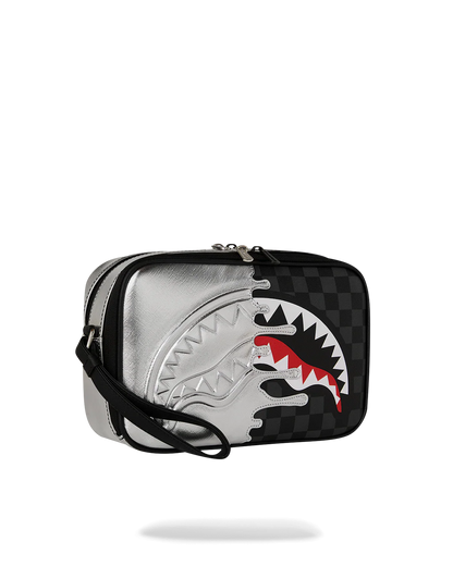 NECESER SPRAYGROUND SILVER SIDE DRIP BLACK CHECK