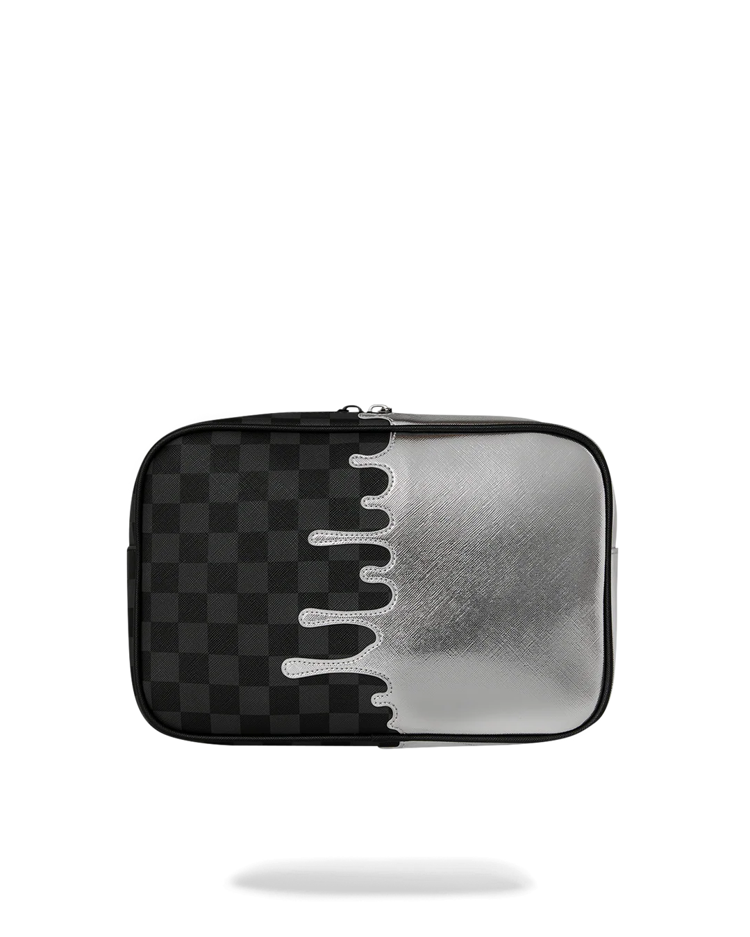 NECESER SPRAYGROUND SILVER SIDE DRIP BLACK CHECK
