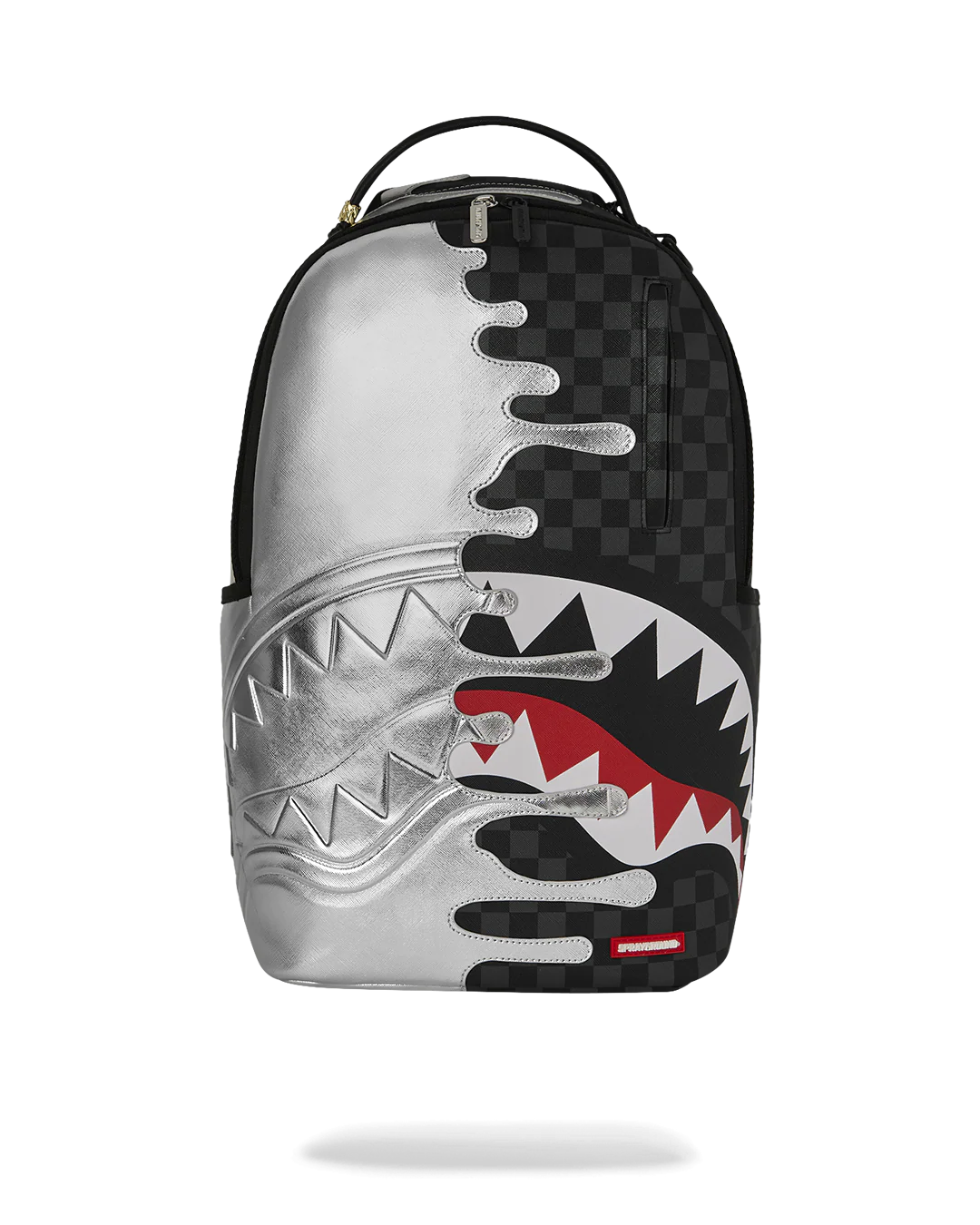 MOCHILA SPRAYGROUND SILVER SIDE DRIP BLACK CHECK