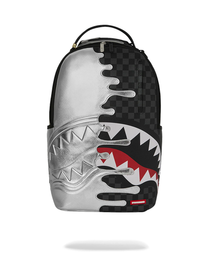 MOCHILA SPRAYGROUND SILVER SIDE DRIP BLACK CHECK