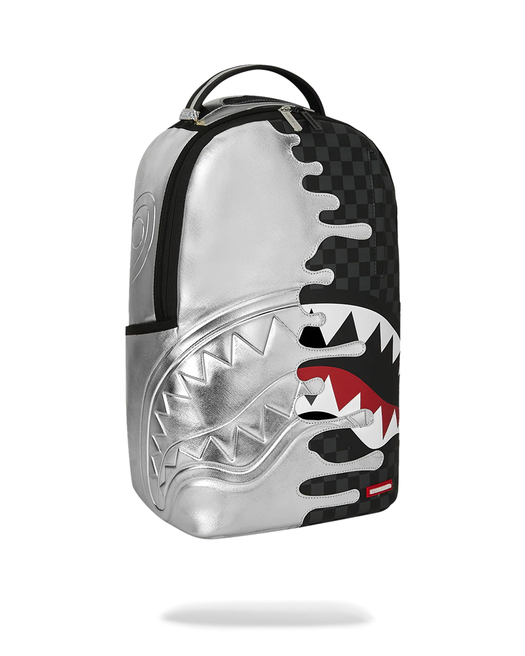 MOCHILA SPRAYGROUND SILVER SIDE DRIP BLACK CHECK