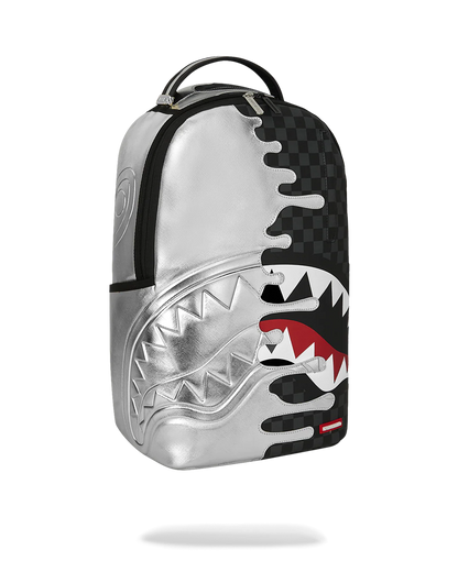 MOCHILA SPRAYGROUND SILVER SIDE DRIP BLACK CHECK