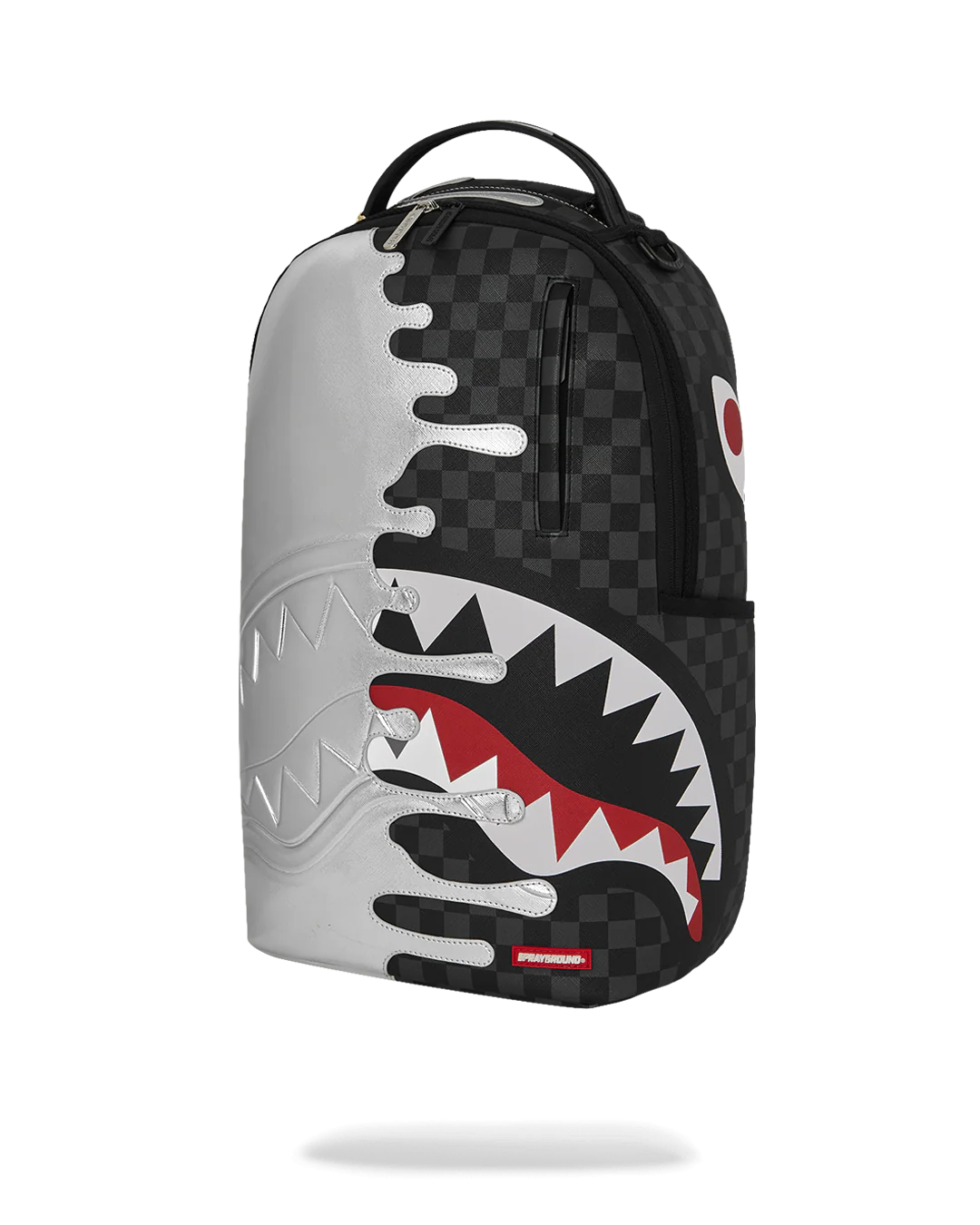 MOCHILA SPRAYGROUND SILVER SIDE DRIP BLACK CHECK