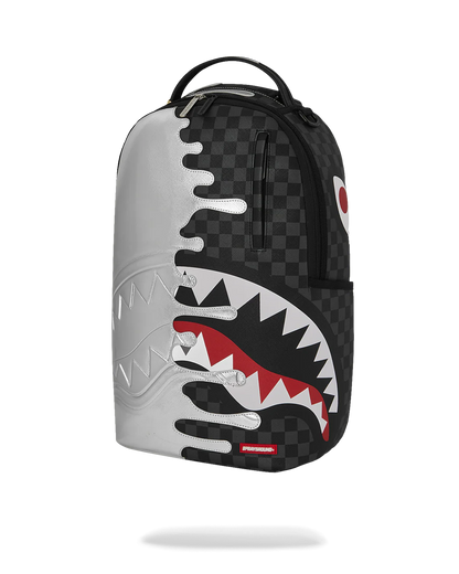 MOCHILA SPRAYGROUND SILVER SIDE DRIP BLACK CHECK