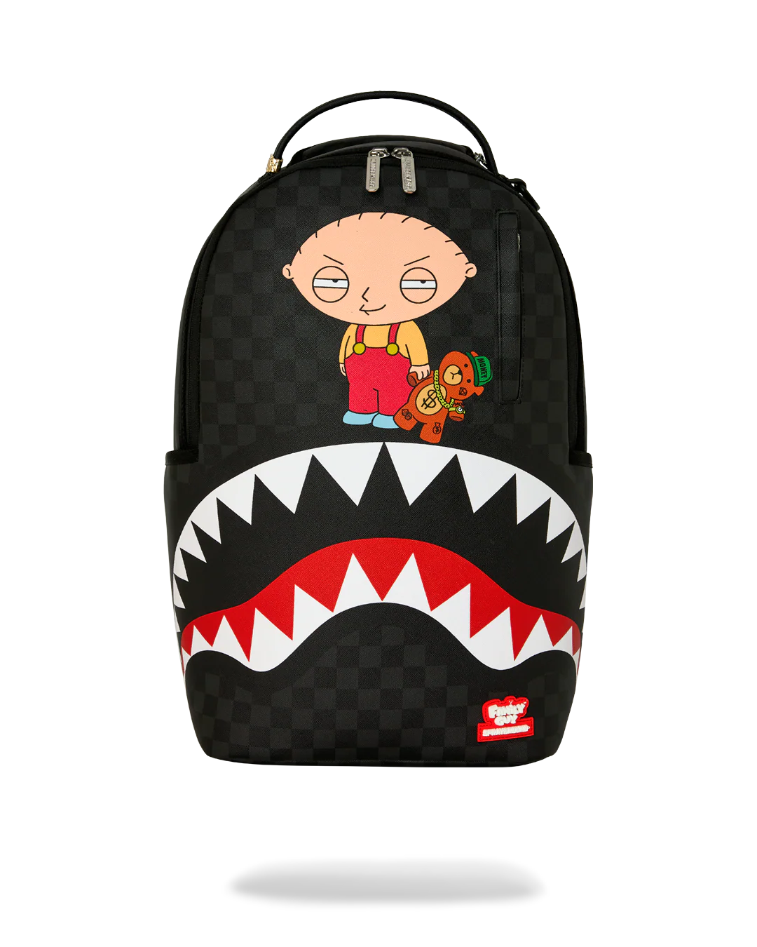 MOCHILA SPRAYGROUND FAMILY GUY STEWIE HOLDING BEAR KEYCHAIN